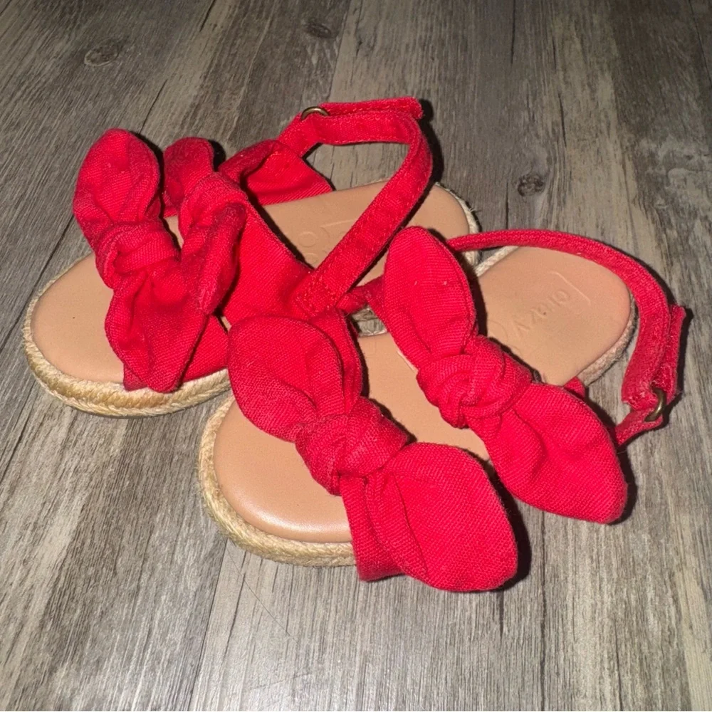 Crazy 8 Red Bow Espadrille Sandals